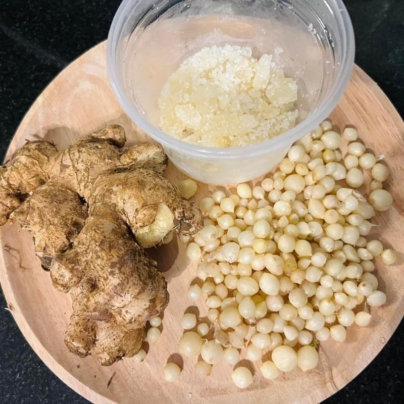 Bước 1 Sơ chế nguyên liệu Chè củ nén