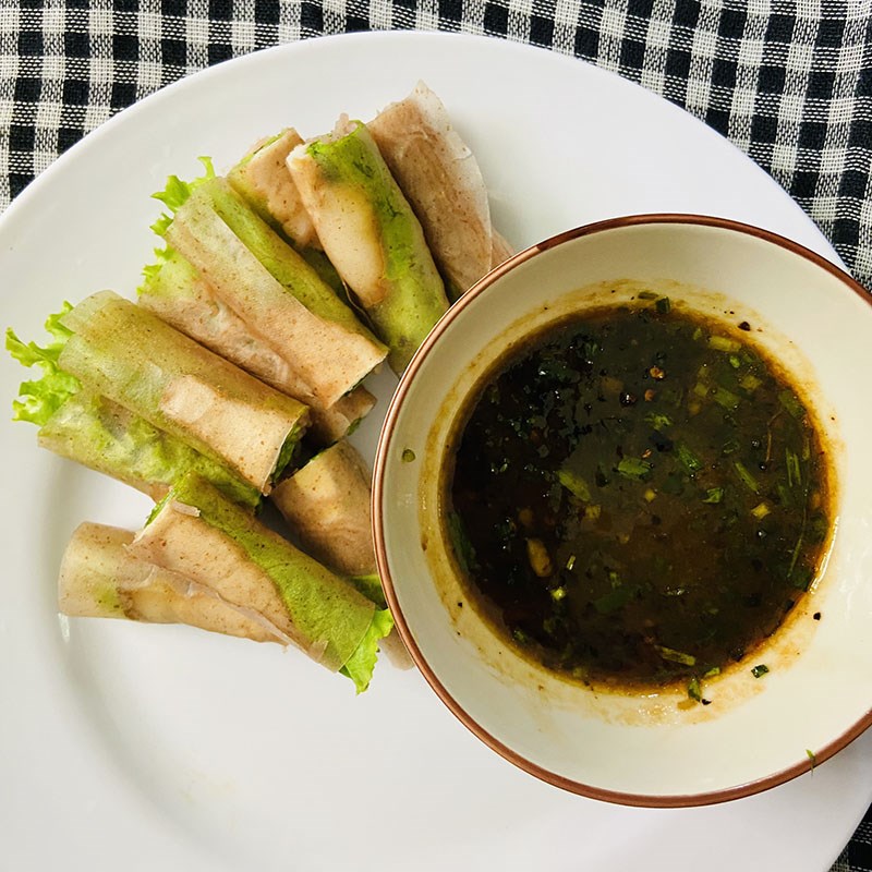 Bước 5 Thành phẩm Bánh tráng cuốn thịt heo