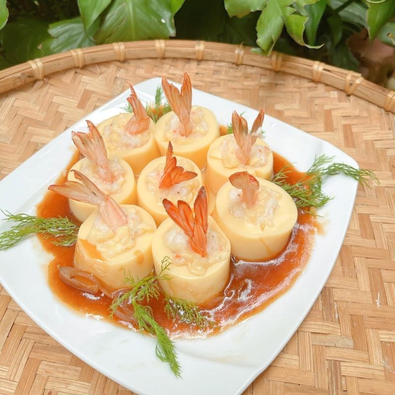 Bước 6 Thành phẩm Đậu hũ hấp tôm