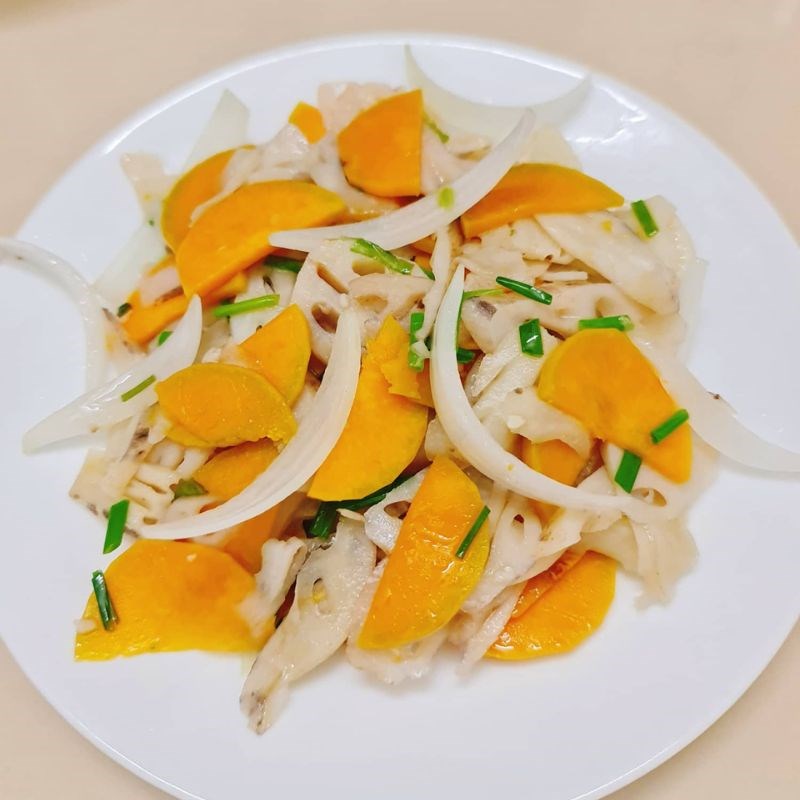 Bước 3 Thành phẩm Củ sen xào chay