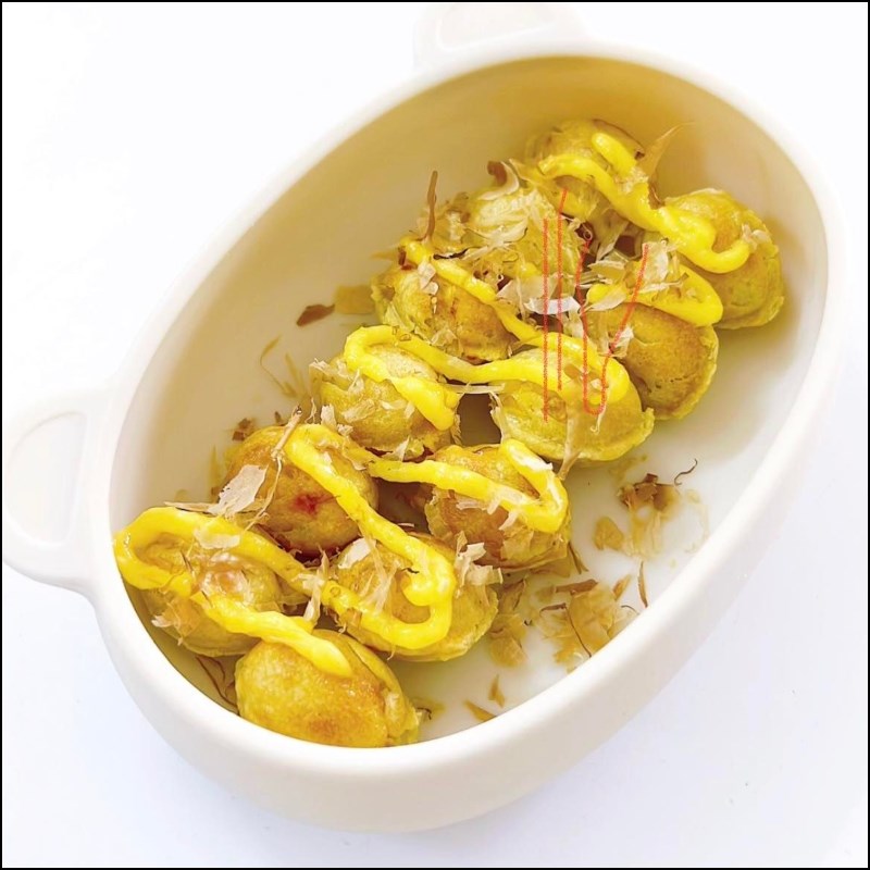 Bước 3 Thành phẩm Takoyaki nhân tôm