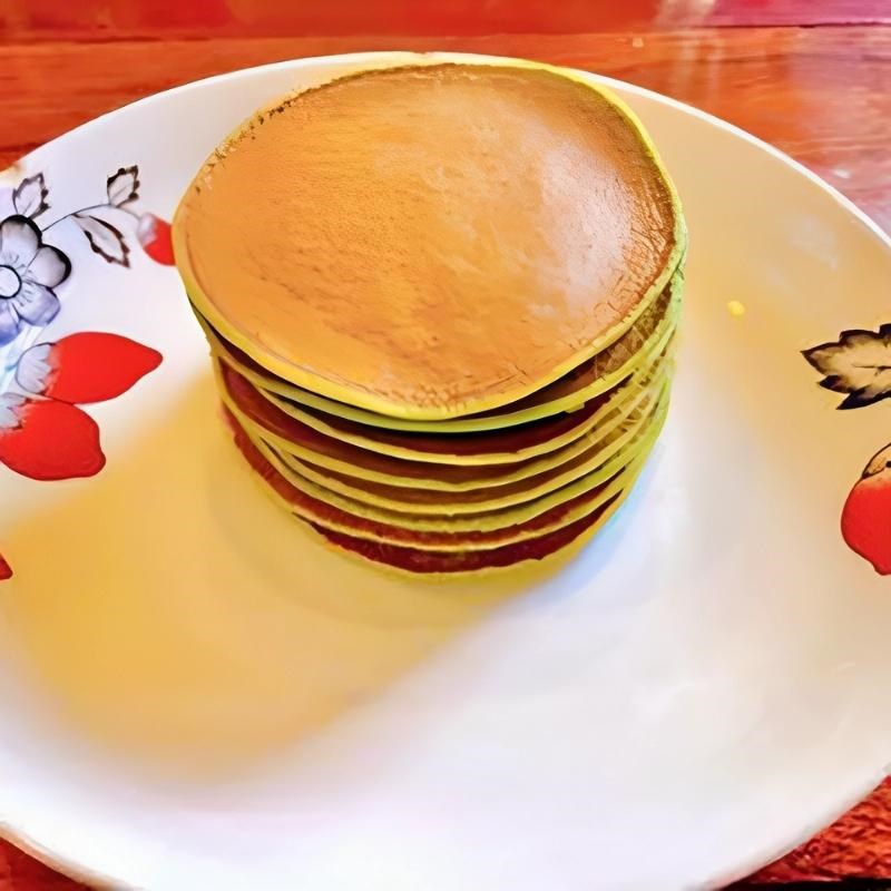 Bước 4 Thành phẩm Pancake trà xanh nguyên cám