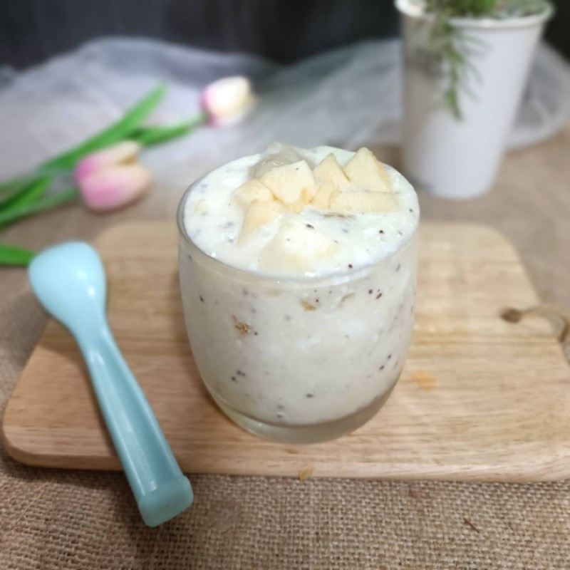 Bước 3 Thành phẩm Kiwi dầm sữa chua với táo