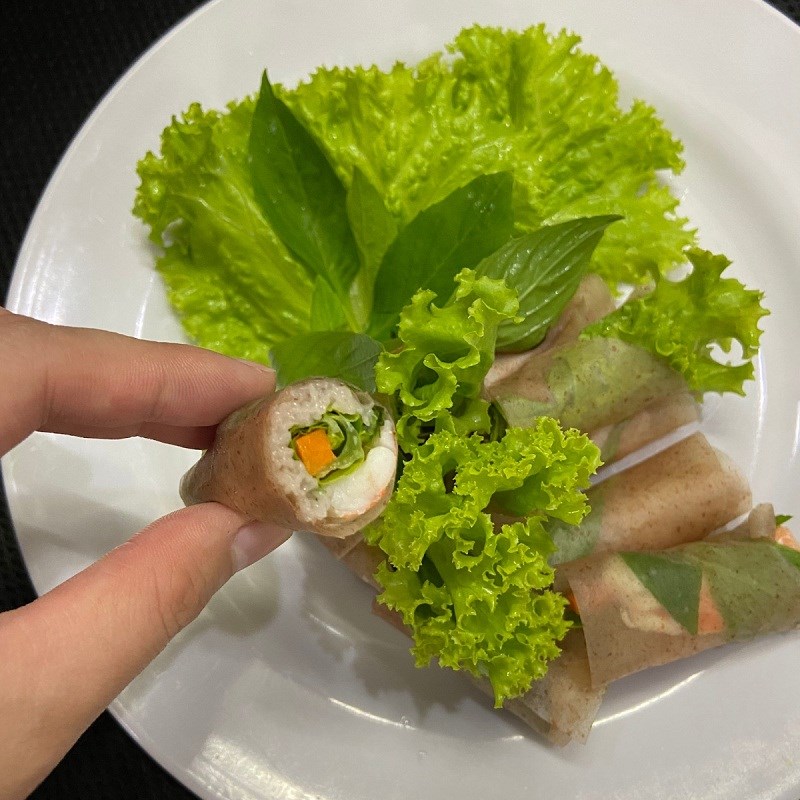 Bước 4 Thành phẩm Bánh tráng cuốn tôm