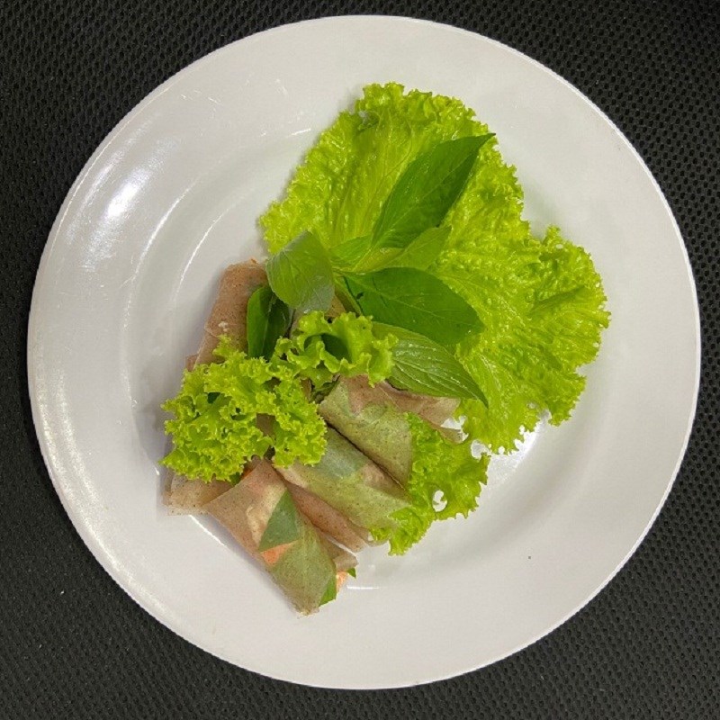 Bước 4 Thành phẩm Bánh tráng cuốn tôm