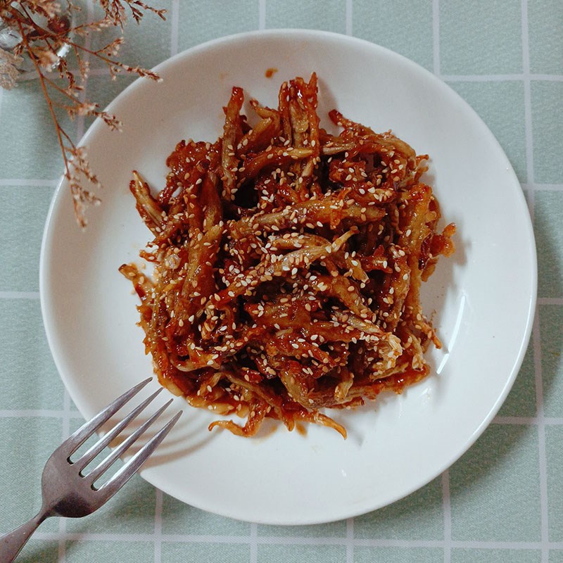 Bước 4 Thành phẩm Cá cơm chay kho tiêu
