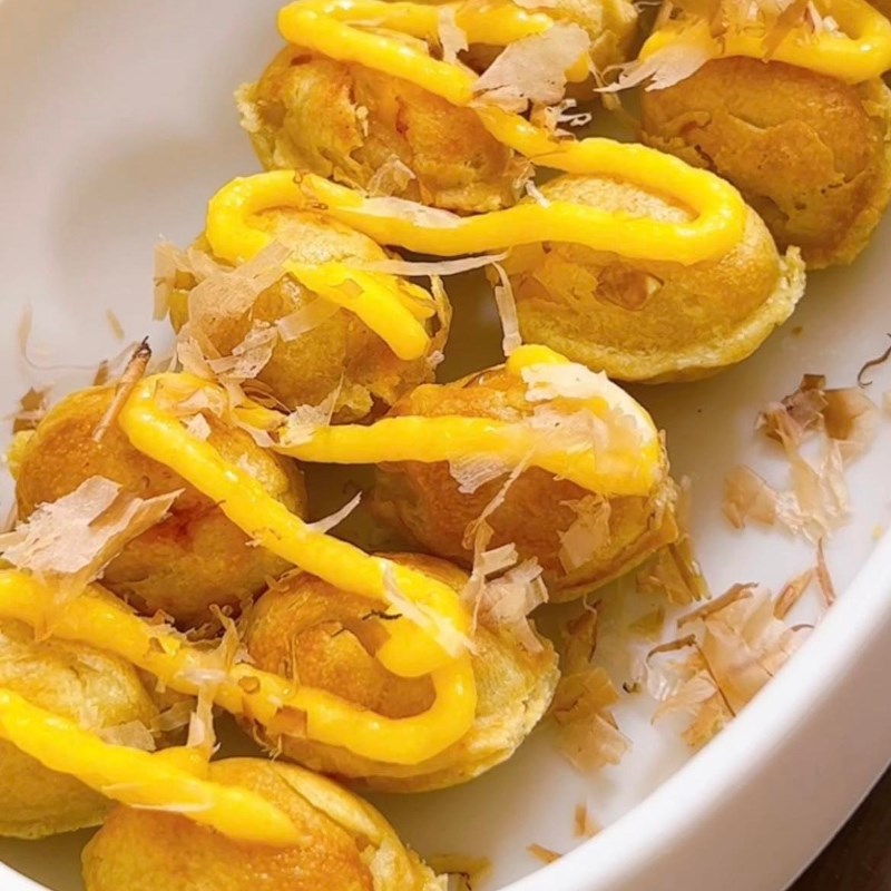 Bước 3 Thành phẩm Takoyaki nhân tôm