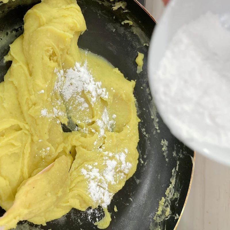 Bước 3 Xay nhuyễn và nấu đậu xanh Bánh trung thu rau câu nhân đậu xanh