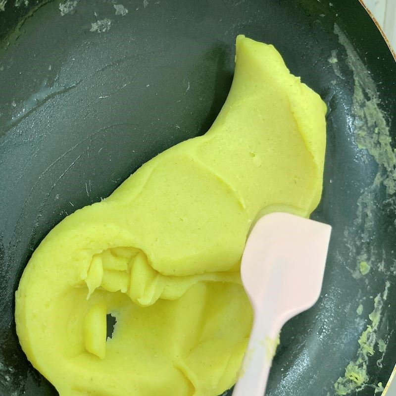 Bước 3 Xay nhuyễn và nấu đậu xanh Bánh trung thu rau câu nhân đậu xanh