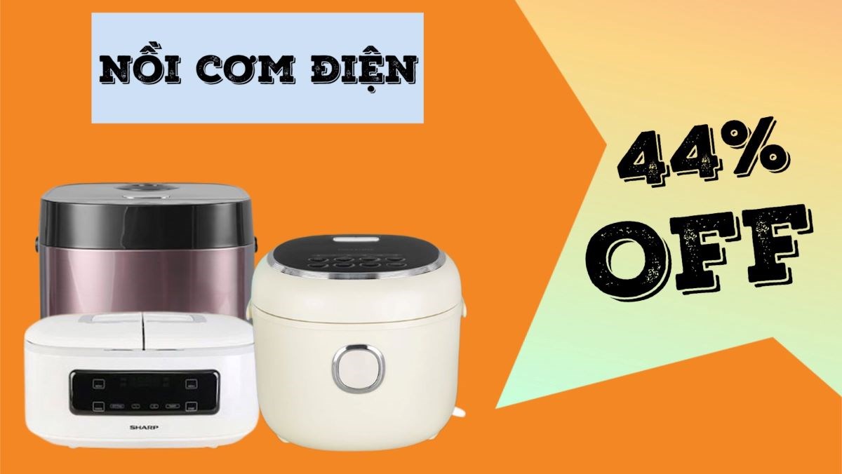 Nồi cơm điện tử giảm giá 44%