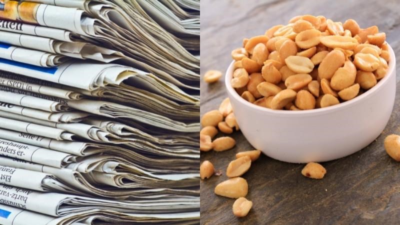 Lột vỏ đậu bằng c&aacute;ch g&oacute;i giấy