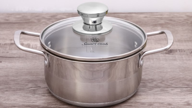 Nồi inox 3 đáy nắp kiếng 16 cm Smartcook SM2400MN