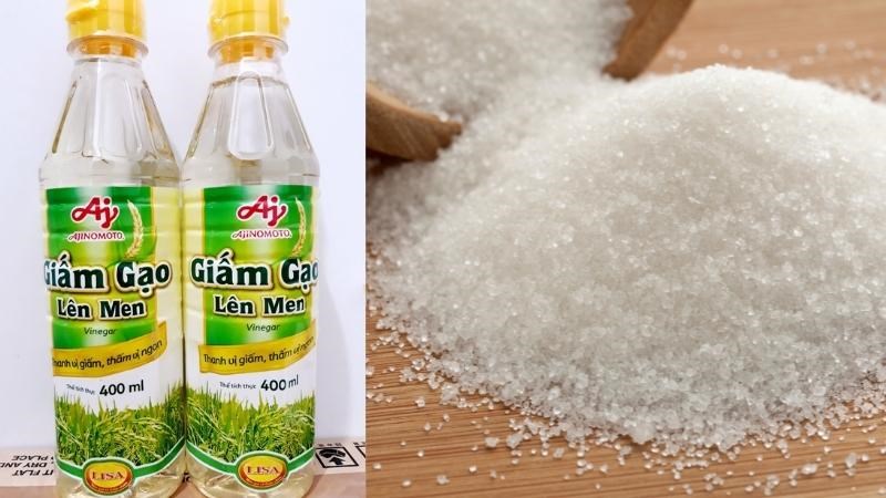Ngâm trong nước pha giấm đường