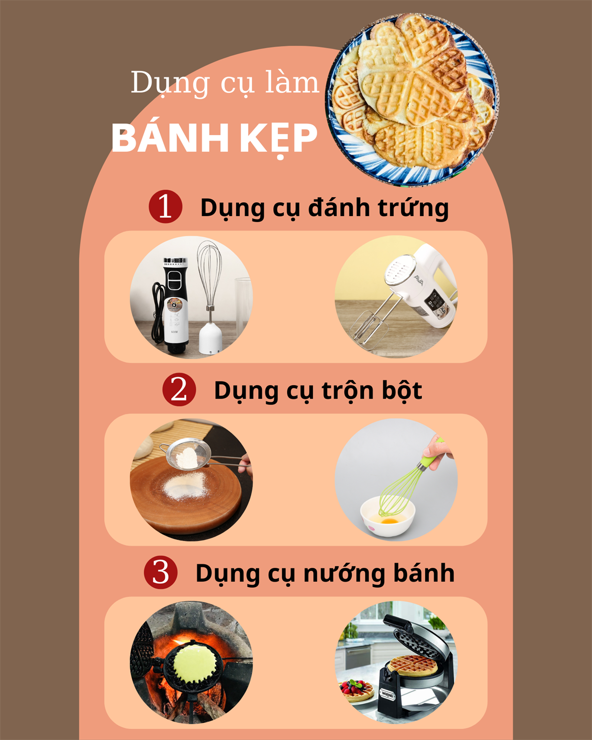 Combo dụng cụ làm bánh kẹp