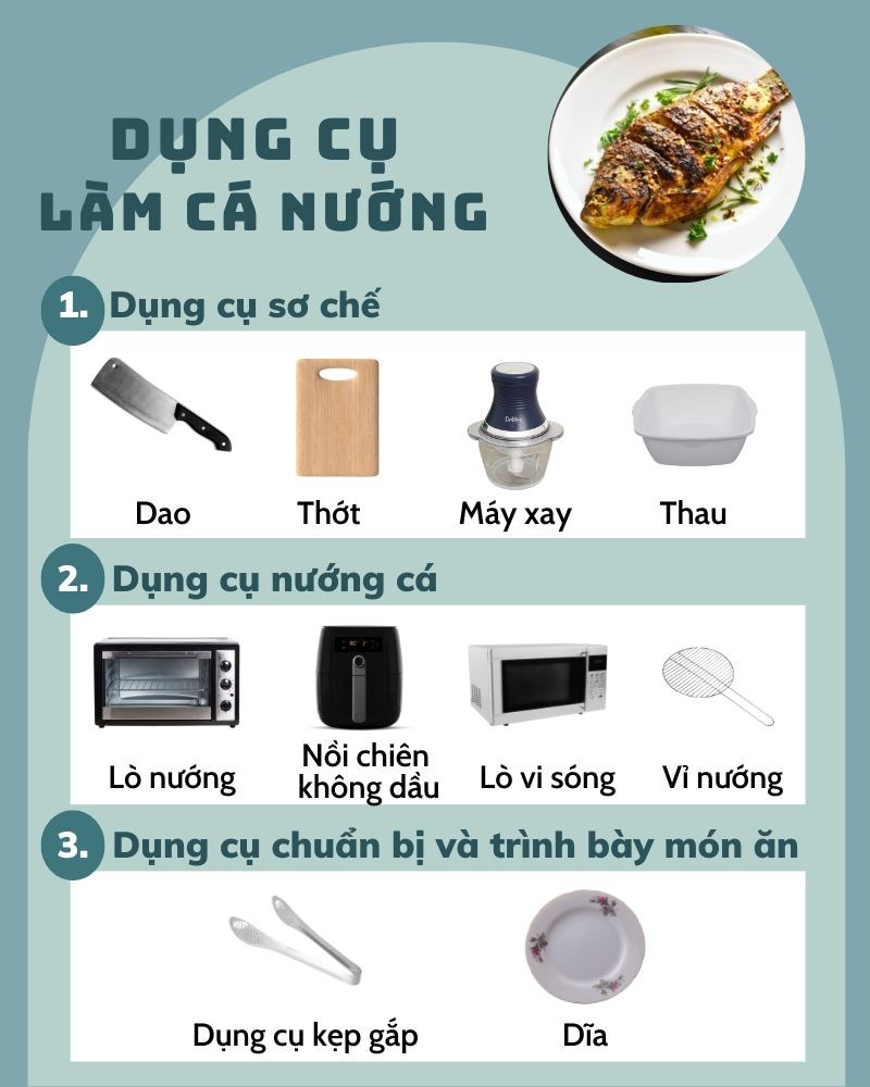 Combo dụng cụ làm cá nướng