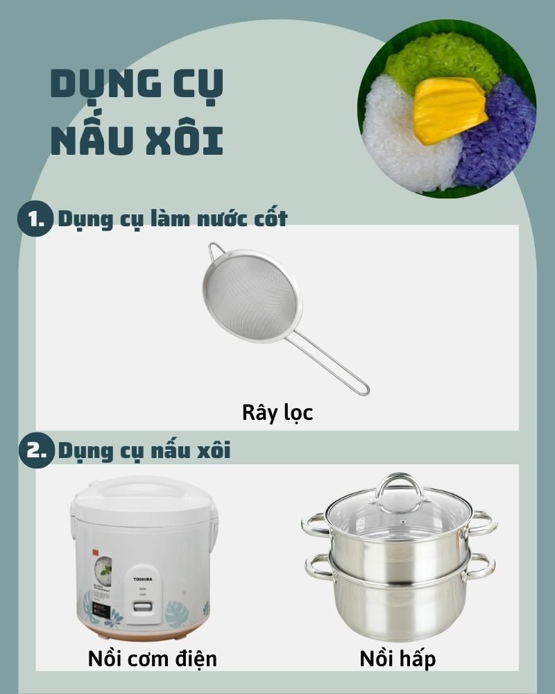 Dụng cụ nấu xôi