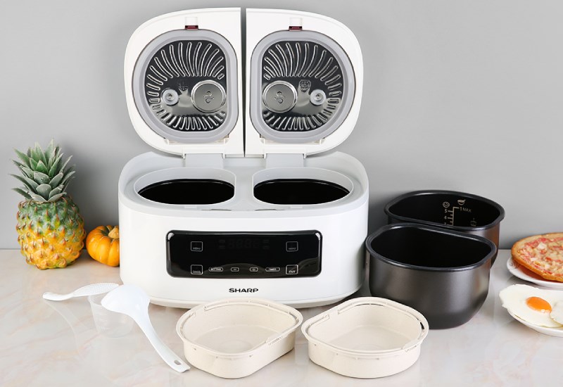Nồi cơm 2 ngăn đa năng Sharp 1.8 l&iacute;t KN-TC50VN-WH 