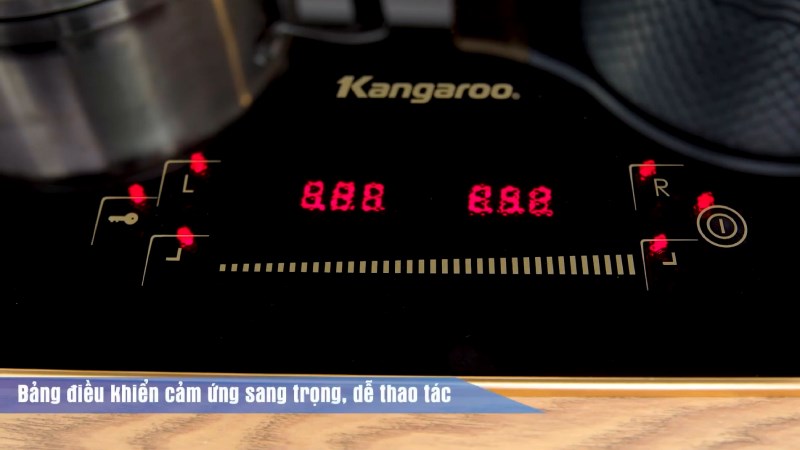 Bảng điều khiển của bếp từ đ&ocirc;i lắp &acirc;m Kangaroo KG438I