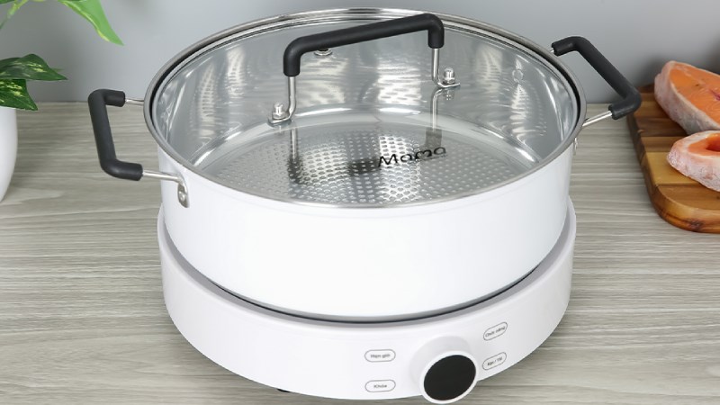 Bếp điện từ Sunhouse Mama SHD6882 v&agrave; nồi đ&aacute;y từ được tặng k&egrave;m