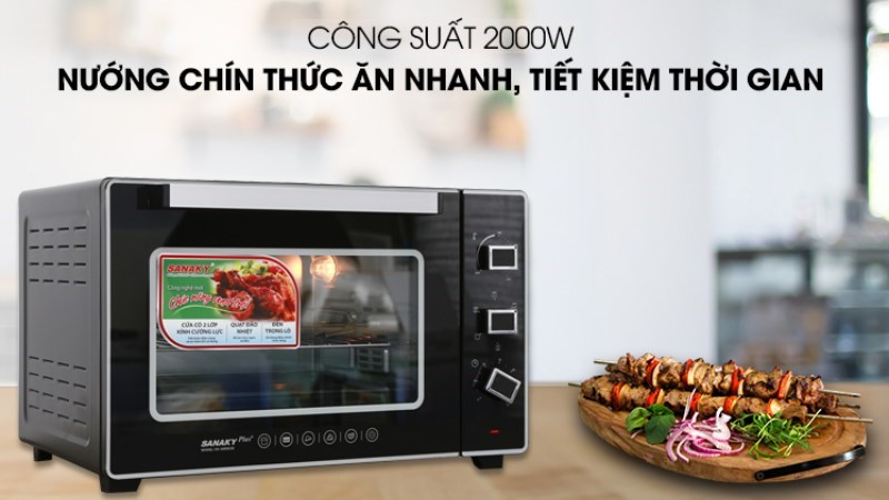 Công suất của lò nướng Sanaky VH5099S2D 50 lít