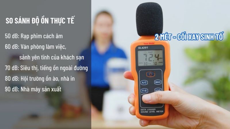 Độ ồn của m&aacute;y xay đa năng Philips HR7510/00