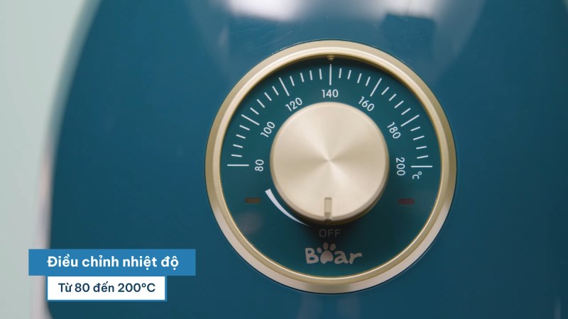 N&uacute;t vặn điều chỉnh nhiệt độ của nồi chi&ecirc;n kh&ocirc;ng dầu Bear QZG-A14D