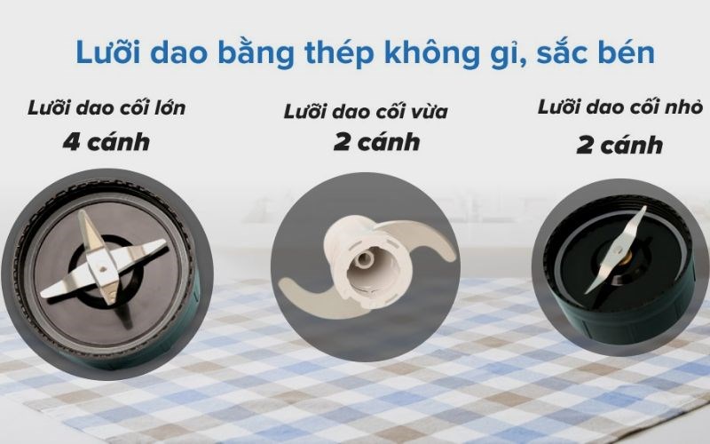 Máy xay sinh tố Kangaroo KG3B6M có lưỡi dao thép không gỉ sắc bén