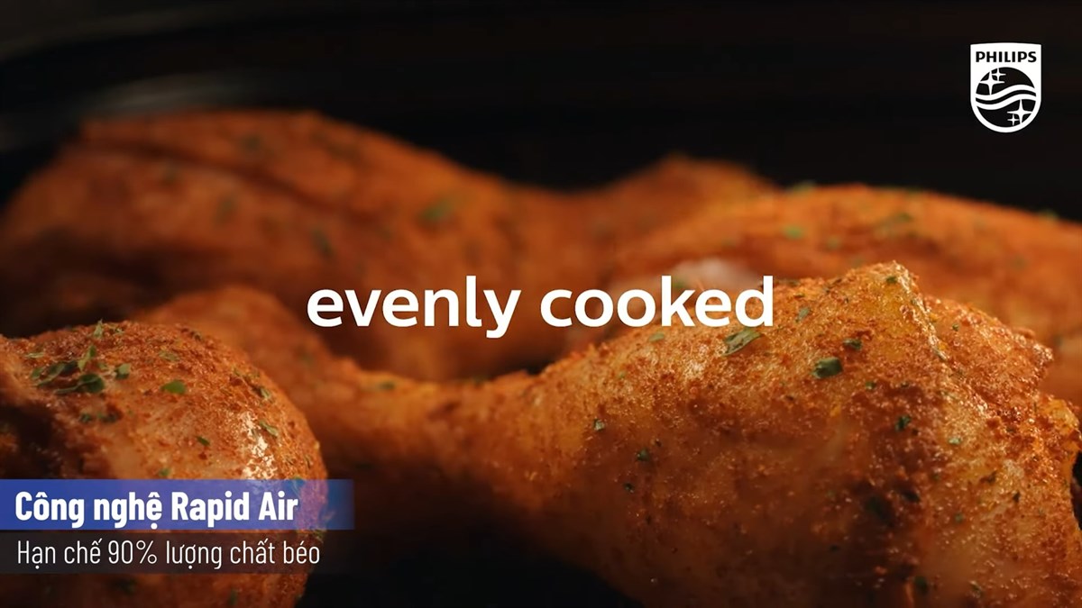 C&ocirc;ng nghệ Rapid Air của nồi chi&ecirc;n kh&ocirc;ng dầu Philips HD9252/90 