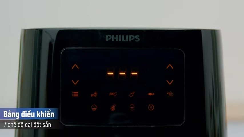7 chế độ được c&agrave;i đặt sẵn của nồi chi&ecirc;n kh&ocirc;ng dầu Philips HD9252/90 