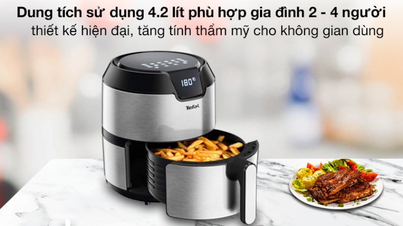 Dung tích của nồi chiên không dầu Tefal EY401D15