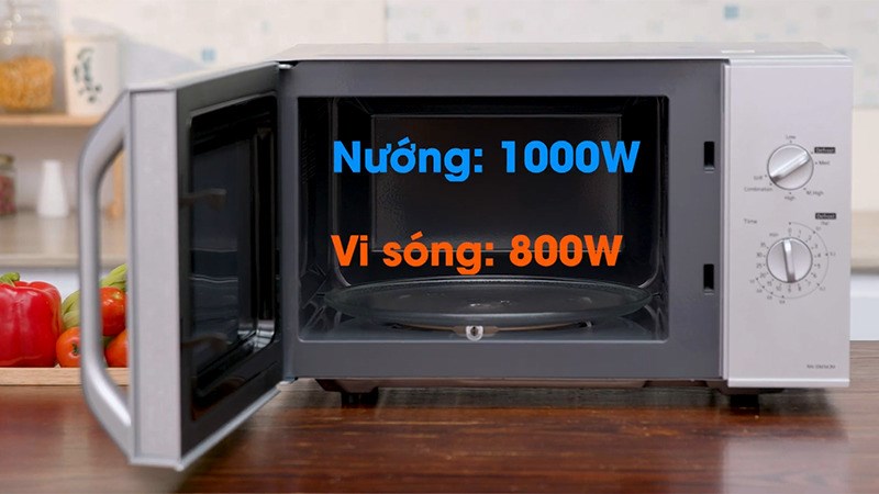 Công suất của  lò vi sóng có nướng Panasonic NN-GM34JMYUE