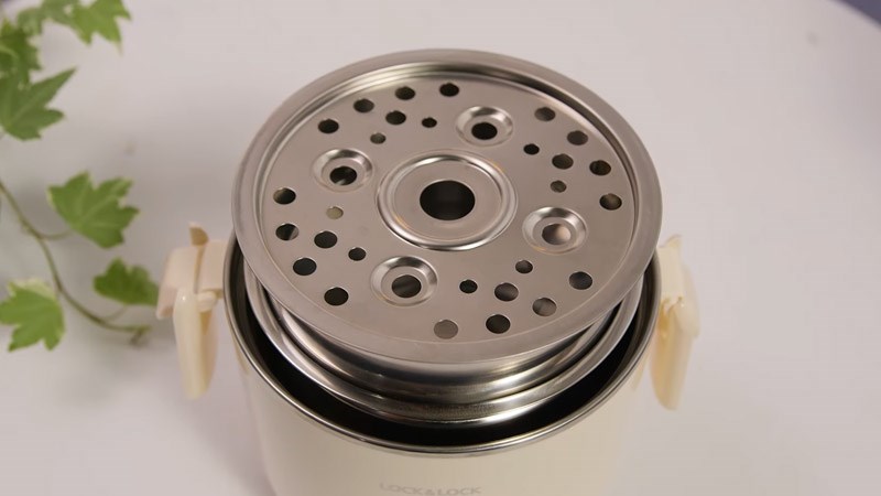 Hộp cơm điện Lock&Lock EJR226IVY c&oacute; khay hấp