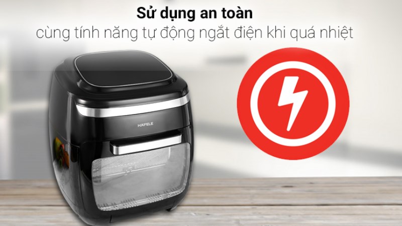 Tính năng an toàn của lò chiên không dầu Hafele AF-602A (535.43.711)