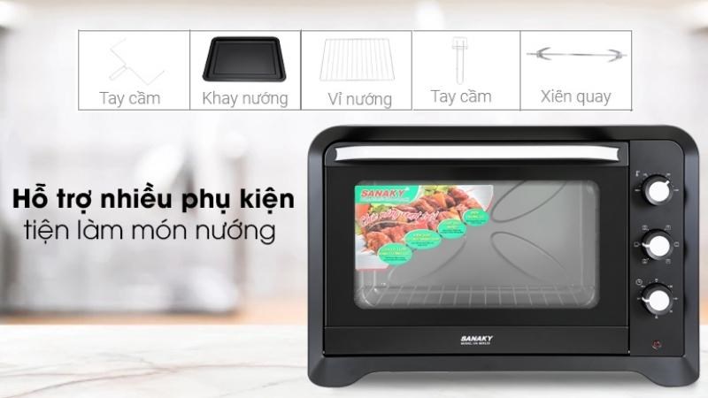 Hỗ trợ th&ecirc;m nhiều phụ kiện tiện l&agrave;m m&oacute;n nướng