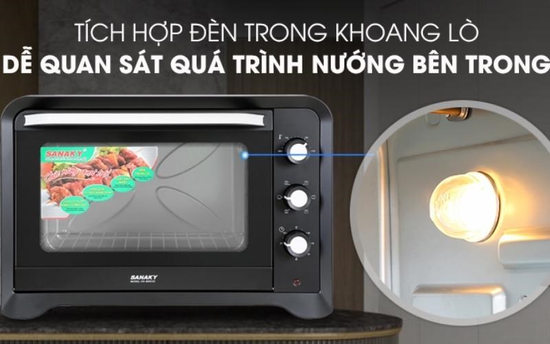 T&iacute;ch hợp đ&egrave;n trong khoang l&ograve; dễ quan s&aacute;t qu&aacute; tr&igrave;nh nướng b&ecirc;n trong