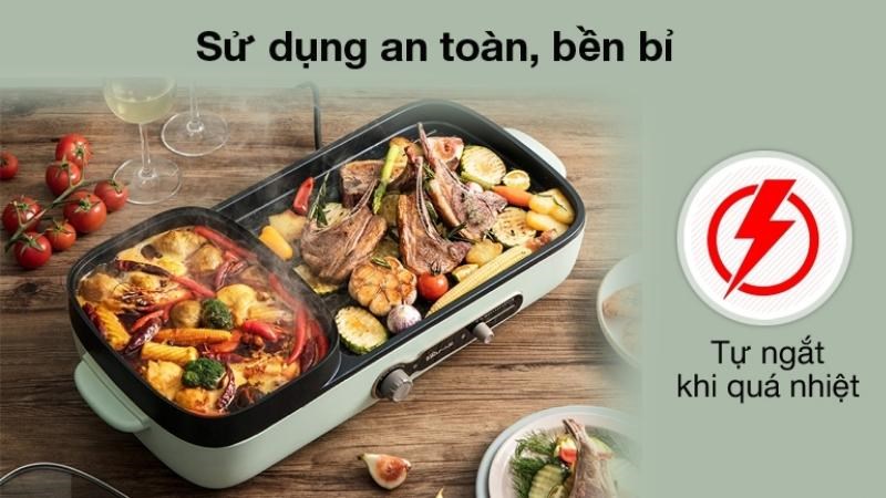 Bếp có tính năng tự ngắt khi quá nhiệt, đảm bảo an toàn