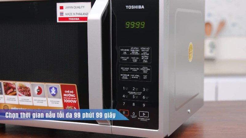 Chế độ hẹn giờ của lò vi sóng có nướng Toshiba ER-SGS23(S1)VN