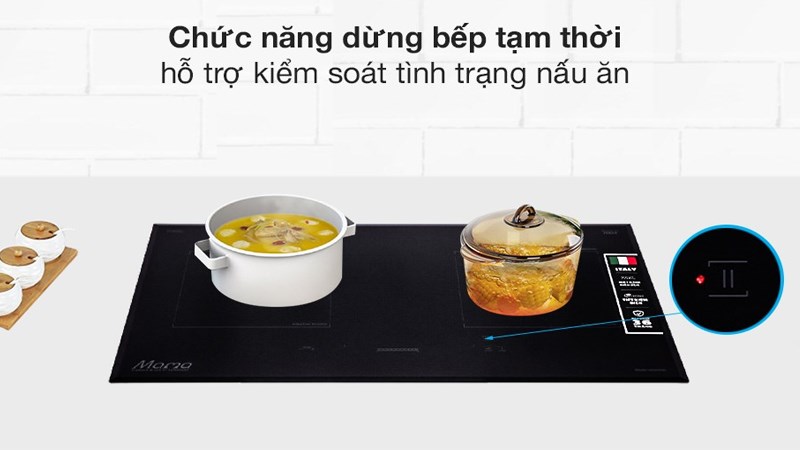 T&iacute;nh năng ngưng bếp tạm thời của bếp từ đ&ocirc;i lắp &acirc;m Sunhouse Mama MMB9988