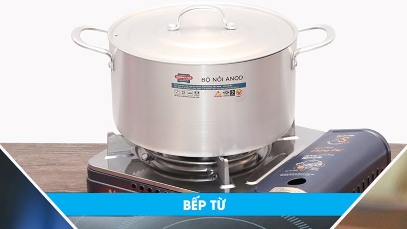 Sản phẩm nồi nh&ocirc;m anod của Sunhouse kh&ocirc;ng d&ugrave;ng được cho bếp từ 