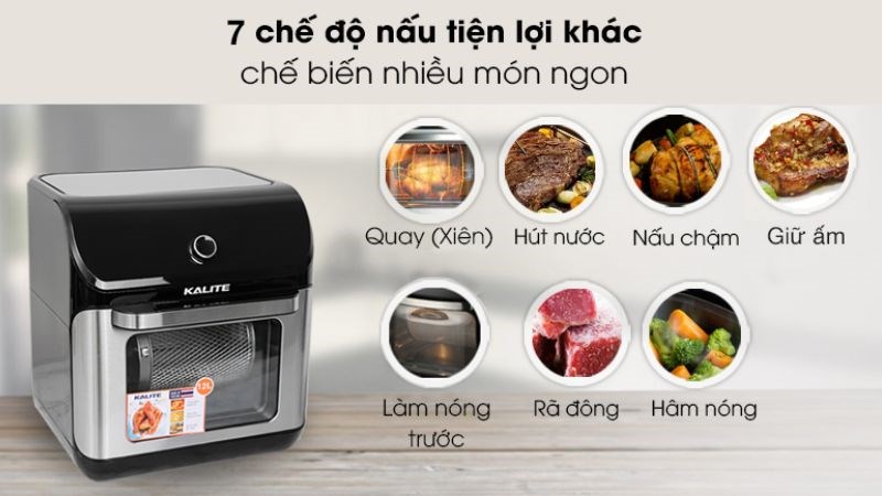 Lò có 7 chế độ nấu tiện lợi