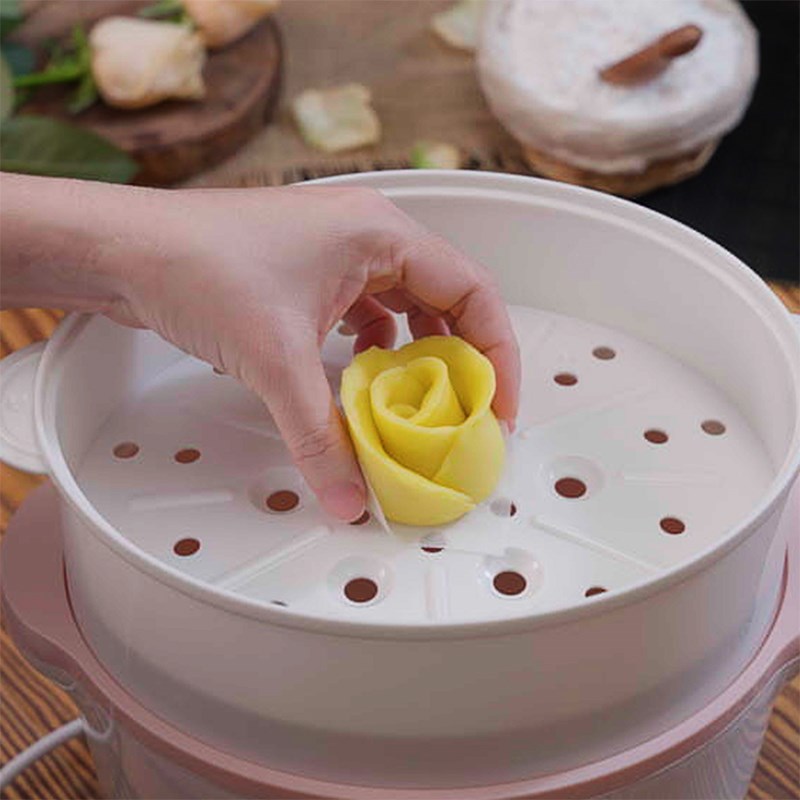 Bước 4 Hấp há cảo Há cảo hoa hồng