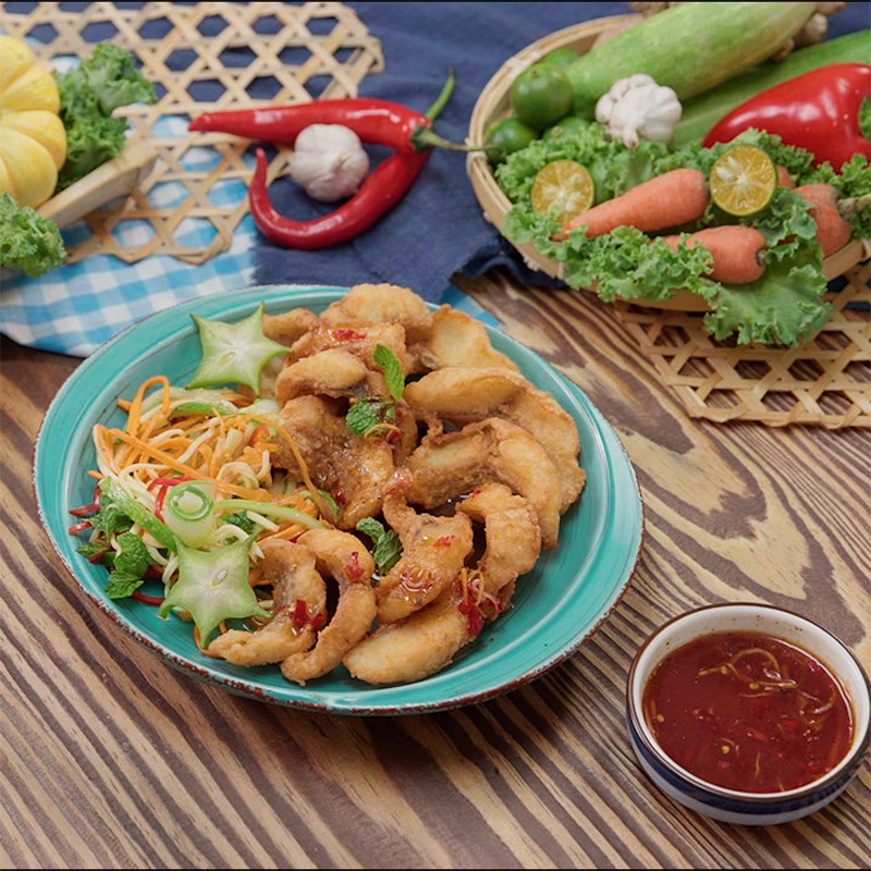 Bước 5 Hoàn thành Cá chiên giòn sốt mắm Thái