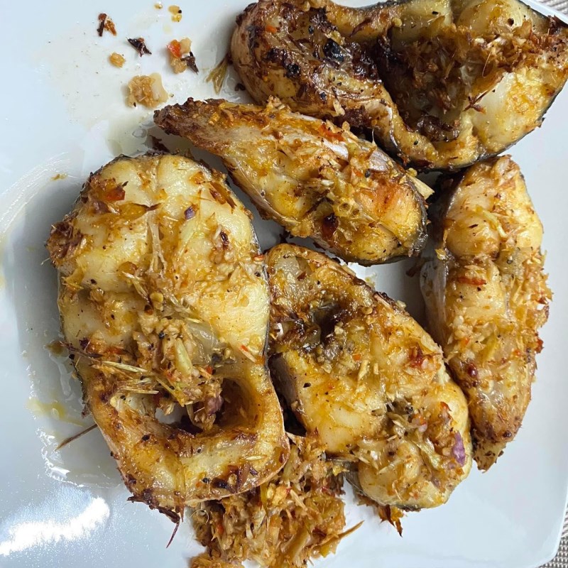 Bước 4 Thành phẩm Cá hú chiên sả ớt