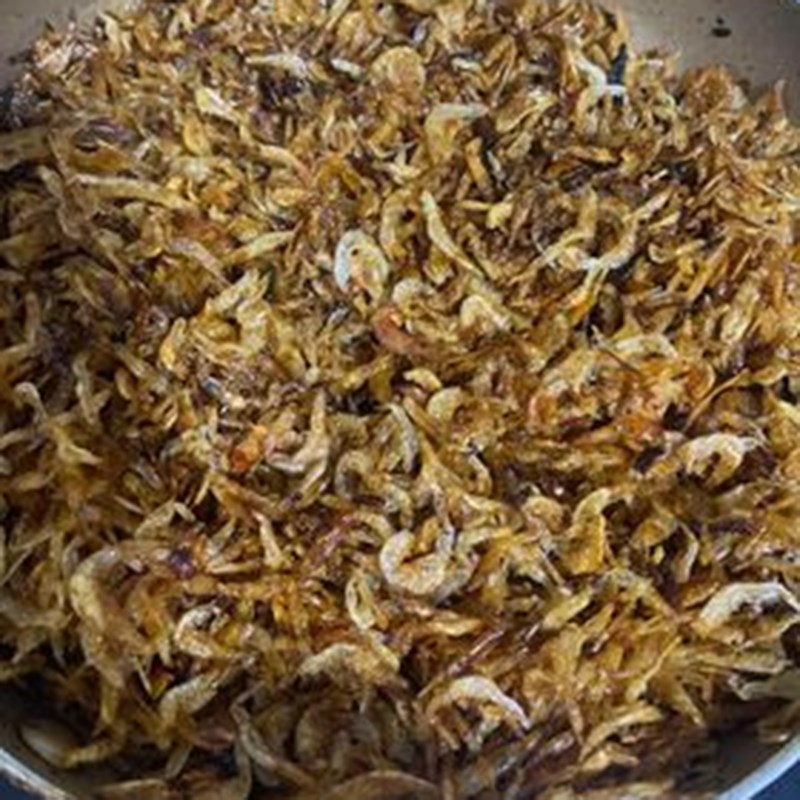 Bước 2 Xào nhân xôi Xôi ruốc lạp xưởng