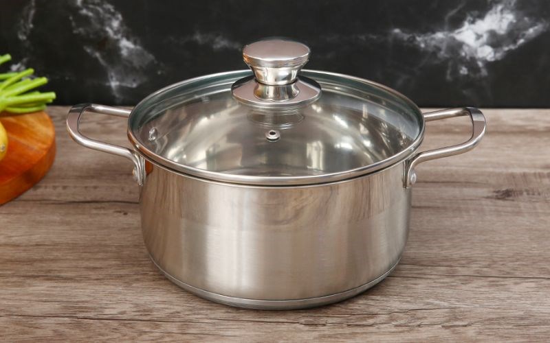 Nồi inox 3 đáy nắp kiếng 20 cm Smartcook SM2401MN