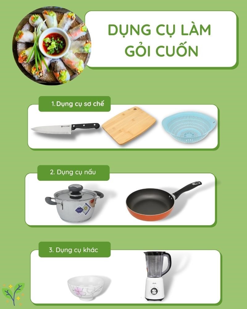 Gợi &yacute; dụng cụ l&agrave;m gỏi cuốn đơn giản tại nh&agrave;