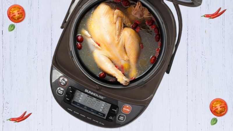 Nồi áp suất hầm gà ngon chuẩn vị