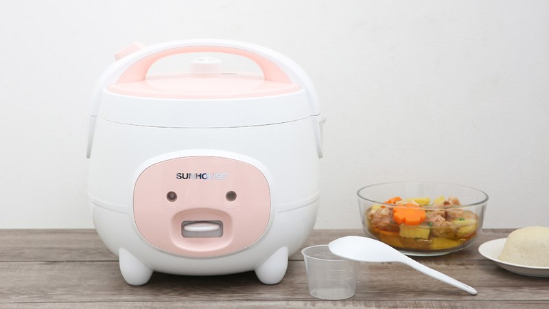 Nồi cơm nắp g&agrave;i Sunhouse 1.8 l&iacute;t SHD8607W 