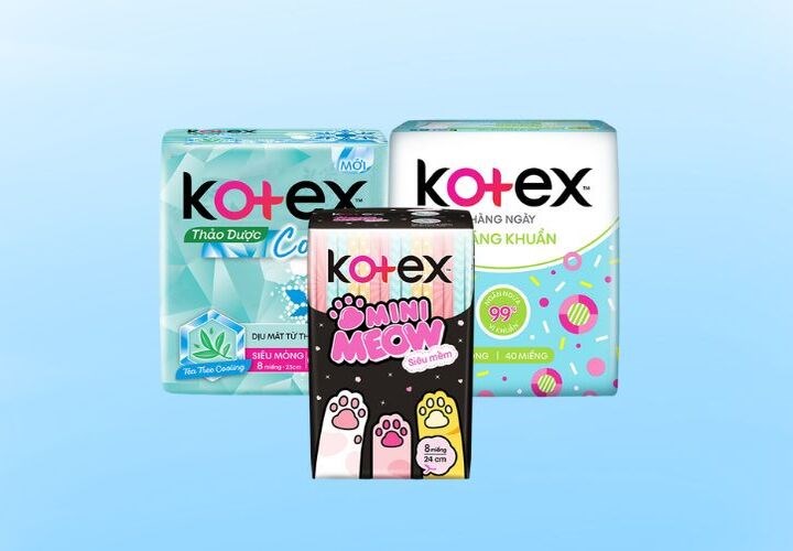 Các loại băng vệ sinh Kotex được ưa chuộng nhất hiện nay