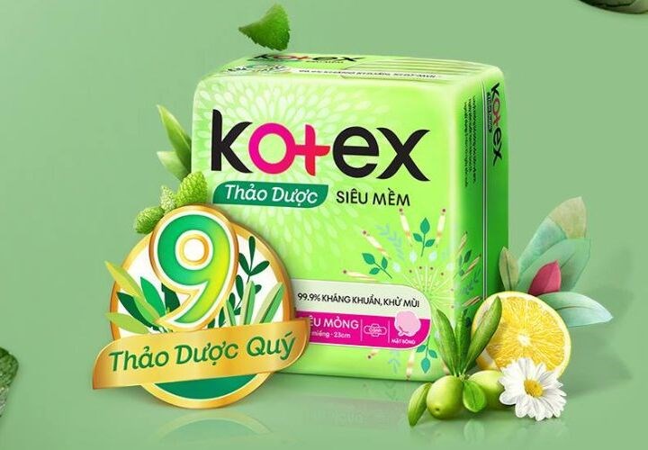 Băng vệ sinh Kotex thảo dược siêu mềm